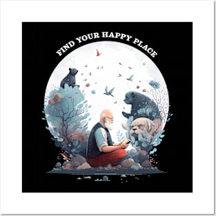 Find your Happy place | Mindfulness T-shirt Posters and Art